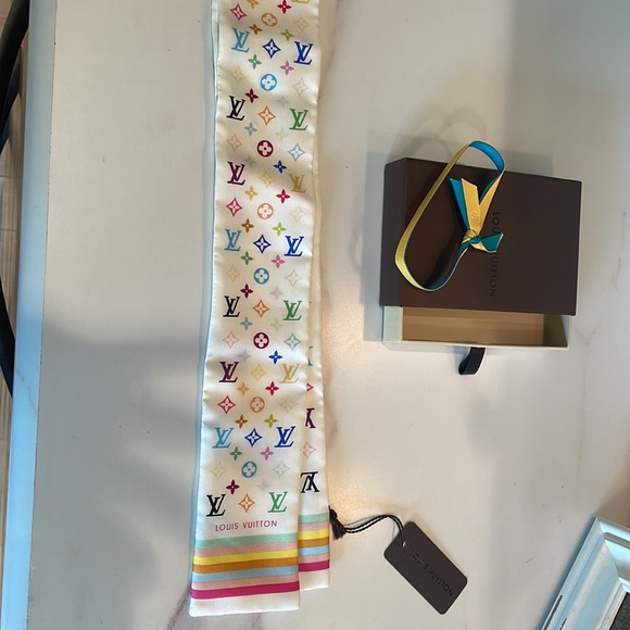 NWT 🌹Ltd Edition Louis Vuitton SILK Takashi Murakami Bandeau Twilly - Picture 6 of 12